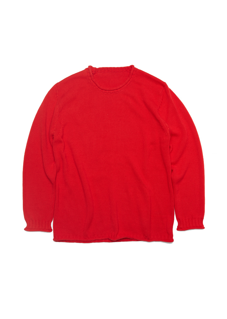 #48 COTTON ROLLING SWEATER [RED]