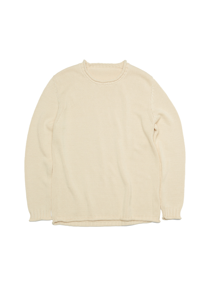 #48 COTTON ROLLING SWEATER [BUTTER]