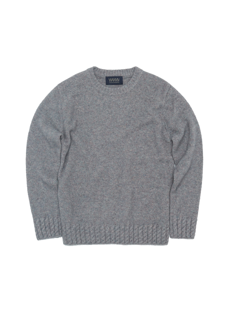 #45 RACCOON CABLE SWEATER [GRAY]