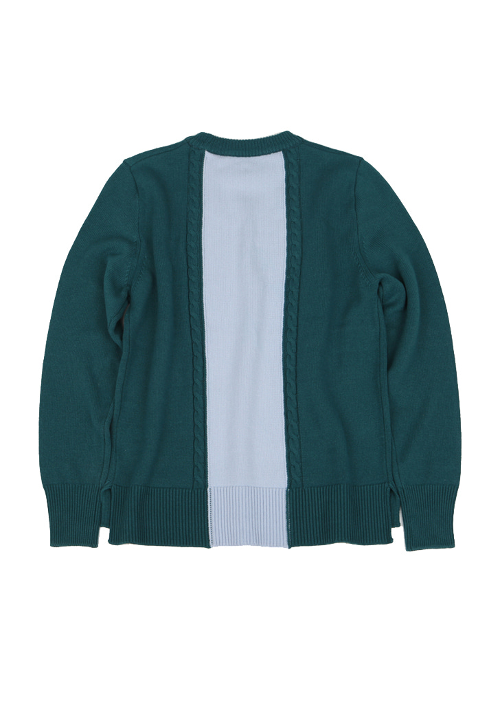 #13 BACK CABLE PULLOVER [B.GREEN]