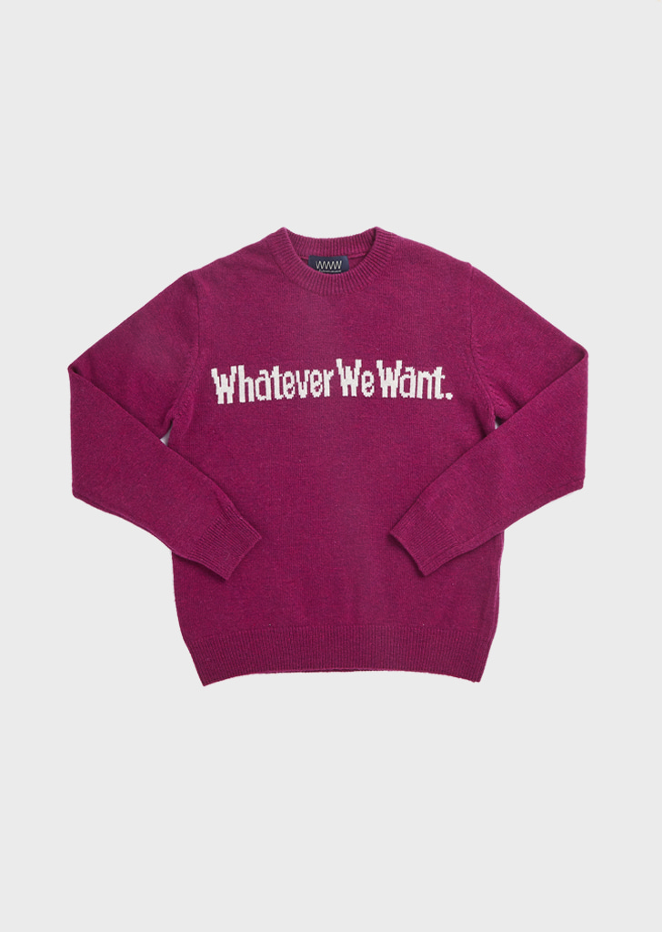 WHATEVERWEWANT CASHMERE KNIT [VIOLET]